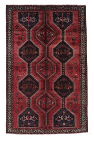  Shiraz Matta 157X246 Äkta Orientalisk Handknuten Svart/Mörkröd (Ull, Persien/Iran)