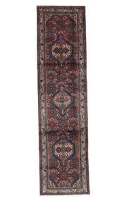  Asadabad Matta 82X312 Äkta Orientalisk Handknuten Hallmatta Svart/Mörkbrun (Ull, Persien/Iran)