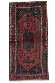  Hamadan Matta 101X205 Äkta Orientalisk Handknuten Svart/Mörkbrun (Ull, Persien/Iran)