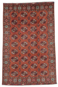  Kazak Fine Matta 196X301 Äkta Orientalisk Handknuten Mörkröd/Svart (Ull, )