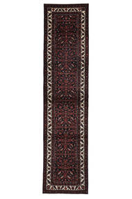  Hosseinabad Matta 101X425 Äkta Orientalisk Handknuten Hallmatta Svart (Ull, Persien/Iran)