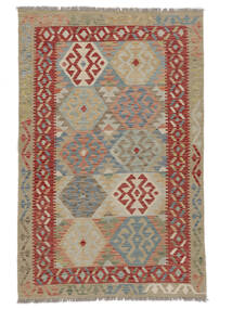  Kelim Afghan Old Style Matta 117X181 Äkta Orientalisk Handvävd Vit/Cremefärgad/Mörkbrun (Ull, Afghanistan)