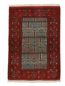  Turkaman Matta 86X120 Äkta Orientalisk Handknuten Svart/Vit/Cremefärgad (Ull, Persien/Iran)