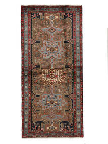  Hamadan Matta 99X215 Äkta Orientalisk Handknuten Mörkbrun/Svart (Ull, Persien/Iran)