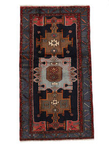  Hamadan Matta 104X188 Äkta Orientalisk Handknuten Svart/Vit/Cremefärgad (Ull, Persien/Iran)