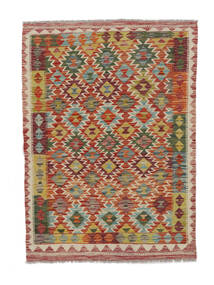  Kelim Afghan Old Style Matta 108X151 Äkta Orientalisk Handvävd Vit/Cremefärgad/Mörkbrun (Ull, Afghanistan)