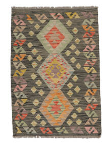  Kelim Afghan Old Style Matta 82X119 Äkta Orientalisk Handvävd Mörkbrun/Vit/Cremefärgad (Ull, Afghanistan)