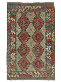  Orientalisk Kelim Afghan Old Style Matta 114X175 Brun/Svart (Ull, Afghanistan)