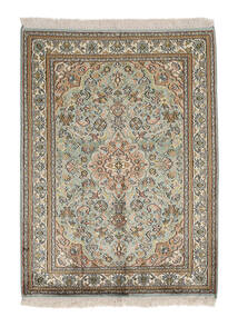  Kashmir Äkta Silke Matta 68X94 Äkta Orientalisk Handknuten Mörkbrun/Mörkgrön (Silke, Indien)