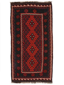 107X205 Afghan Vintage Kelim Matta Matta Äkta Orientalisk Handvävd Svart/Mörkröd (Ull, Afghanistan)