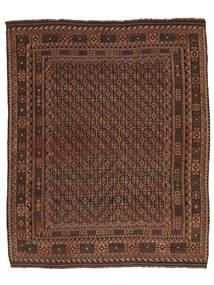  Afghan Vintage Kelim Matta 250X312 Äkta Orientalisk Handvävd Svart/Mörkbrun Stor (Ull, Afghanistan)