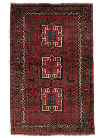  Shiraz Matta 135X205 Äkta Orientalisk Handknuten Svart/Mörkröd (Ull, Persien/Iran)