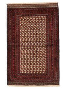  Beluch Matta 100X140 Äkta Orientalisk Handknuten Svart/Mörkbrun (Ull, Persien/Iran)
