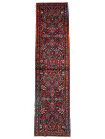 Hamadan Matta 105X410 Äkta Orientalisk Handknuten Hallmatta Svart/Mörkbrun (Ull, Persien/Iran)