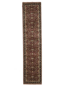  Sarough American Matta 84X364 Äkta Orientalisk Handknuten Hallmatta Svart/Mörkbrun (Ull, Indien)