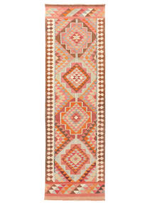  Herki Kelim Vintage Matta 108X351 Äkta Orientalisk Handvävd Hallmatta Brun/Röd (Ull, )