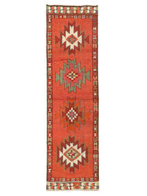  Herki Vintage Matta 92X334 Äkta Orientalisk Handknuten Hallmatta Mörkröd/Röd (Ull, )