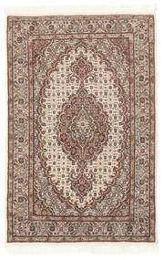 63X95 Tabriz 50 Raj Med Silke Matta Orientalisk Brun/Beige ( Persien/Iran)